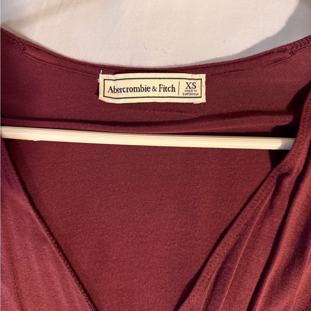 Abercrombie Burgundy Wrap Dress - Picture 2 of 2